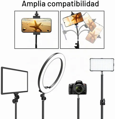 Vista 7 de Trípode para teléfono celular de 27 pulgadas a 80 pulgadas, soporte de video ajustable para iPhone y cámara, grabación de video