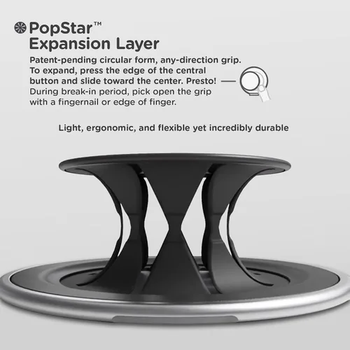 Vista 7 de PopSockets Agarre Low-Pro para MagSafe, perfil delgado, color negro