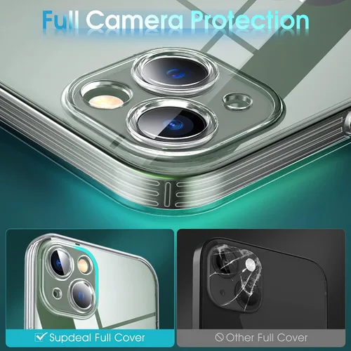 Vista 553 de Supdeal Funda cristalina transparente para iPhone 11, [No se amarillea] [Protección de la cámara] [Probado contra caídas de grado militar] Funda