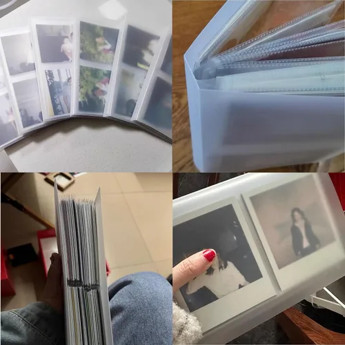 Vista 4 de Álbum de fotos para Polaroid i-Type/600/SX-70/Instax Wide 300/200/210 de 4.25 x 3.5 pulgadas, álbumes de fotos de 5 x 7 para cámara instantánea