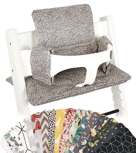Vista 11 de UKJE Cojín Compatible con Stokke Tripp Trapp (Modelo Antiguo y Nuevo) 2 Piezas Limpiable y Lavable a 86°F Algodón Certificado Oeko-Tex Funda