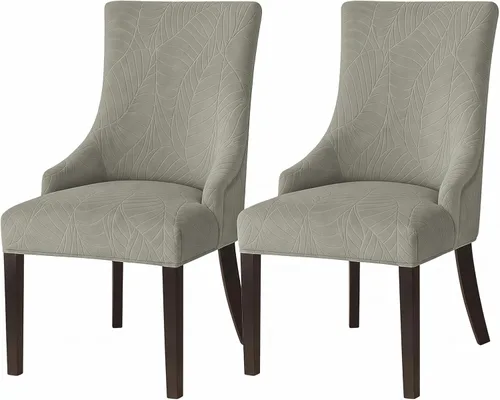 Vista 24 de Fundas para silla con respaldo alado, impermeables, elásticas Beige