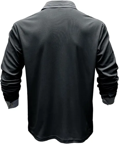 Vista 4 de Camisa Superior para Hombre Color sólido Blusa Manga Larga Camisetas Solapa Camiseta Deportiva Ropa cómoda Túnicas