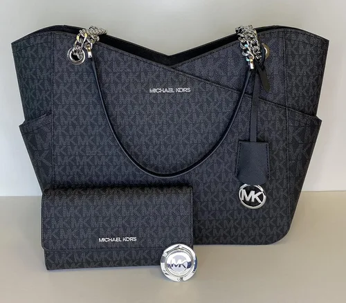 Vista 2 de Michael Kors Jet Set - bolsa de hombro para viaje con cadena grande cartera triple Michael Kors Jet Set