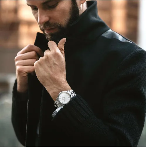 Vista 3 de Daniel Wellington Iconic Link Reloj pulsera de eslabones de oro rosa o plata