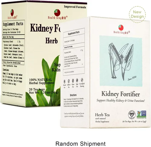 Vista 2 de Health King Té de hierbas fortificante de riñón, bolsitas de té, caja de 20 unidades (paquete de 4)