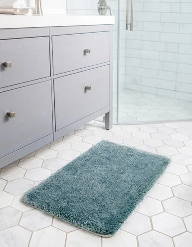 Vista 9 de Unique Loom Bano Luxe Bath Mat Collection - Alfombra de lujo (1 pies 8 pulgadas x 2 pies 7 pulgadas, rectangular, algodón rosa azúcar)