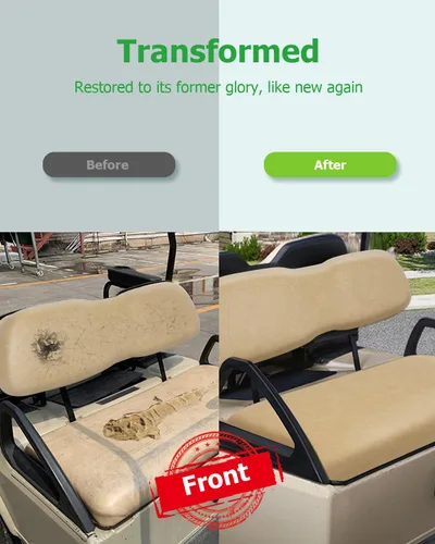 Vista 4 de Cojín inferior de asiento delantero para Club Car DS 2000.5-up, cojín de asiento delantero de carrito de golf, color marrón, cojín de repuesto Parte