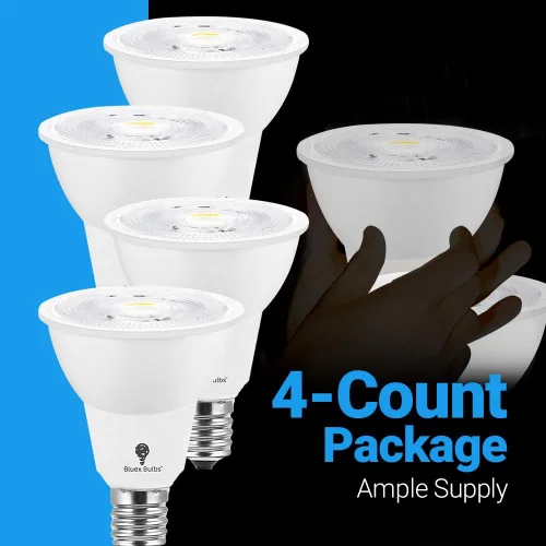 Vista 5 de Paquete de 4 bombillas LED R14 de 6W con base E17, mini reflector proyector, bombilla de luz regulable blanca - equivalente a 60W - bombilla LED