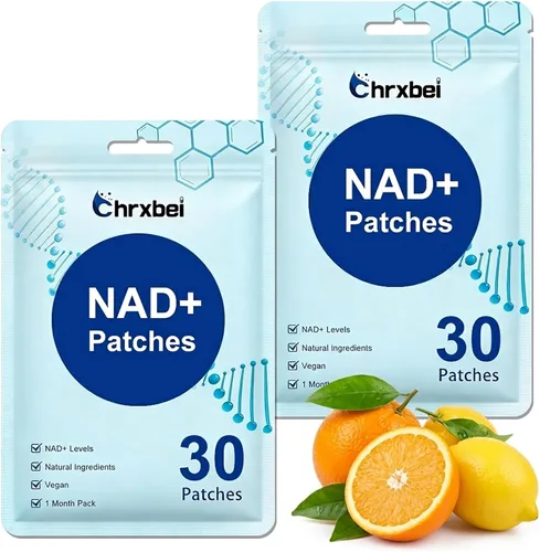 Vista 9 de Parches NAD+ para mujeres y hombres, parche NAD+para energía y envejecimiento saludable, soporte de bienestar de nicotinamida y resveratrol, vegano