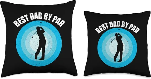 Vista 3 de Retro Best Dad By Par Shirt As Golf Best Dad By Par Gifts Throw Pillow
