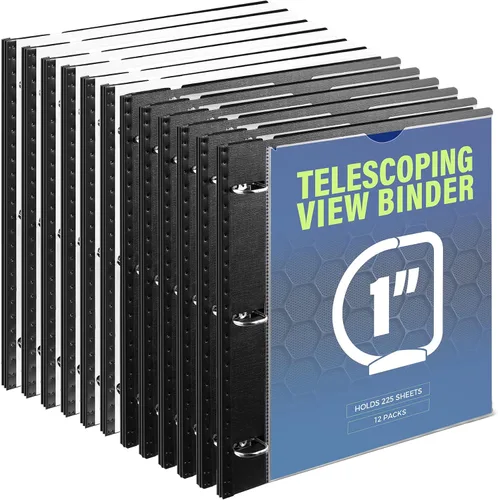 Vista 13 de WOT I Carpeta de 3 Anillos Telescópica (0.75"), Carpeta Flexible Expandible - Diseño Patentado para Fácil Portabilidad, Capacidad para 160 Hojas