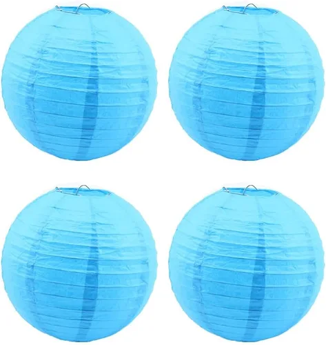 Vista 23 de 4 linternas de papel redondas para lámpara de papel, linternas de papel chinas, japonesas para colgar, para boda, cumpleaños, hogar, fiesta, Negro