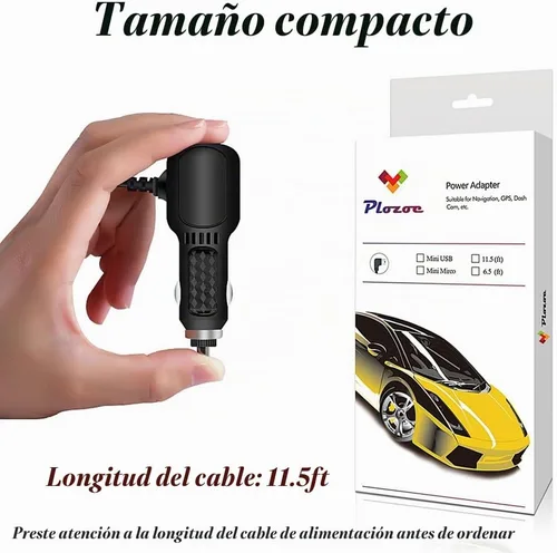 Vista 7 de Cargador de cámara de salpicadero, cable de alimentación de mini USB Dash