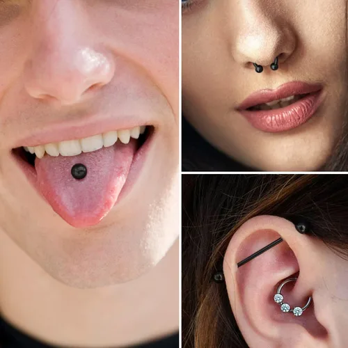 Vista 4 de Prjndjw 30 bolas de repuesto de 14G 16G, bolas de acero quirúrgico roscadas externamente, bolas redondas para lengua, pezón, ombligo, labio