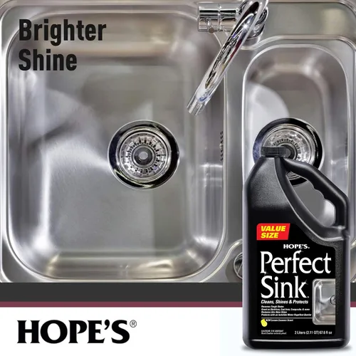 Vista 6 de HOPE'S Limpiador y Pulidor Perfecto para Fregaderos, Restaurador, Repelente al Agua, Elimina Manchas, Ideal para Acero Inoxidable Cepillado, Hierro