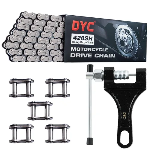 Vista 7 de DYC 420 - Cadena de motocicleta 132 eslabones para 50 70 90 110 125 196 212cc Coleman SSR TaoTao Coolster Apollo Baja Kazuma Chinese ATV, cadena 420
