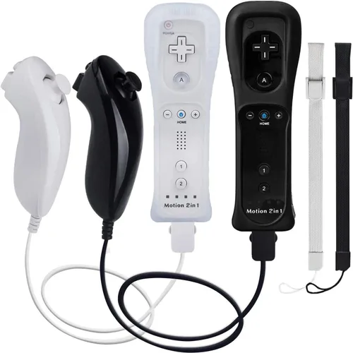 Vista 11 de Motion Plus Wii Controllers 2Packs with Nunchucks, Wii Remote Controllers Compatible for wii and Wii U with Built in Motion Plus