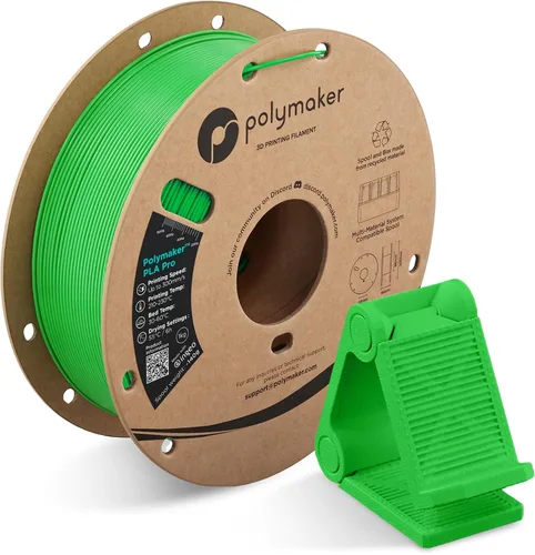 Vista 43 de Polymaker PLA Pro Filament 1.75mm 1KG Black, High-Impact Resistance Tough, High Speed Up to 300mm/s, Clean Surface, Low-Warp, Easy to Print on