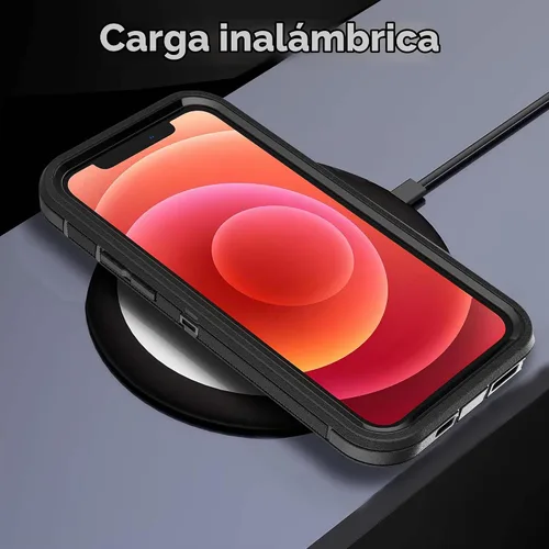 Vista 6 de YmhxcY Funda para iPhone 12/iPhone 12 Pro [2 Protectores de Pantalla de Vidrio Templado] Cubierta Duradera de 3 Capas A Prueba de Caídas/Funda