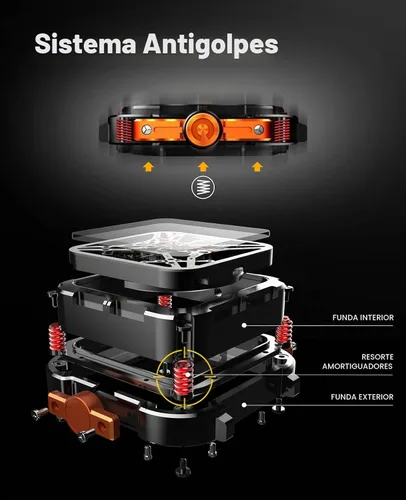 Vista 4 de CIGA Design Reloj mecánico automático de la serie X, inspirado en SUV, diseño antigolpes, cristal de zafiro, analógico, esqueleto con correa