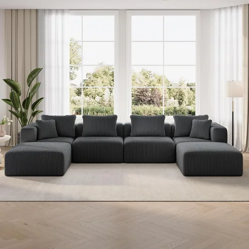 Vista 88 de Novilla - Sofá biplaza modular de 70.8 pulgadas, sofá modular de espacio pequeño, moderno sofá de nube con soporte Smarts Coil®, sofá seccional sin