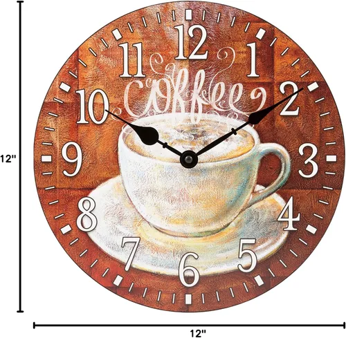Vista 8 de La Crosse Clock 404-2631C-INT Reloj de pared analógico de cuarzo redondo de 12 pulgadas