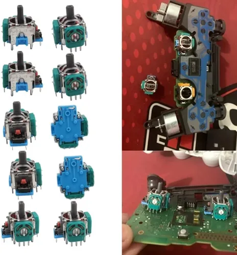 Vista 5 de 10 piezas de repuesto para joystick analógico compatible con PS4 Dualshock 4 Xbox One, azul