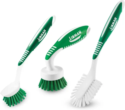 Vista 9 de Libman - Kit de cepillo para botellas y platos, cepillos de limpieza para uso en cocina, cepillo para pajilla, cepillos para fregar platos, cepillo