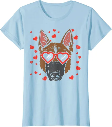 Vista 23 de Camiseta de regalo para perro con cara de pastor alemán, Negro, S
