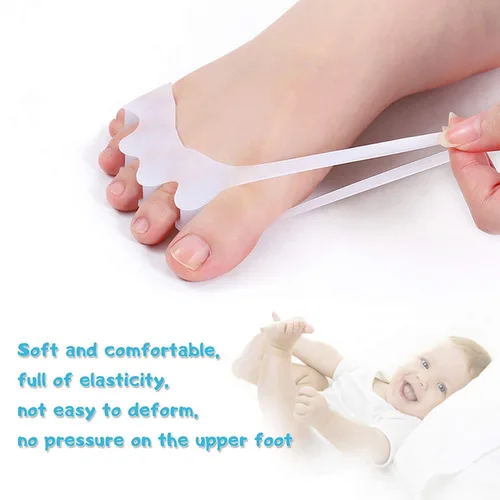 Vista 4 de 3 pares de separadores de dedos de gel para niños (de 3 a 6 años), corrector de juanetes de silicona para niños, enderezador de pies, estirador