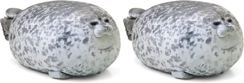 Vista 6 de MerryXD Chubby Blob Seal Pillow - Almohada de peluche de algodón rellena con diseño de animales del océano, pequeña (13.0 pulgadas)
