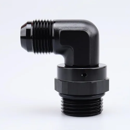 Vista 18 de AC PERFORMANCE Aluminio negro 90 grados -6 AN macho Flare a -4 AN ORB O Ring Puerto Rosca 7/16 x 20 Adaptador de montaje giratorio
