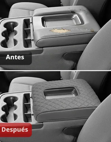 Vista 7 de KBH Funda para reposabrazos de consola central para Chevy Silverado y GMC Sierra 1500 2500 3500 2014-2018, de vinilo y cuero, accesorios para tapa