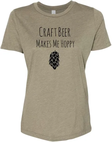 Vista 8 de Cute Women's Screen Printed Crew Neck Tee, Shirts With Sayings, Dusty Blue or Olive