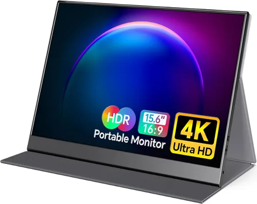 Vista 8 de VILVA - Monitor portátil de 14 pulgadas FHD 1920 * 1200P USB C HDMI ultra delgado IPS con cubierta inteligente y altavoces, HDR plug & play, monitor