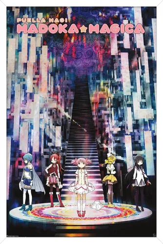 Vista 13 de Trends International Puella Magi Madoka Magica Wall Poster, 34L x 22.4W, Gray Framed Version Versión enmarcada gris