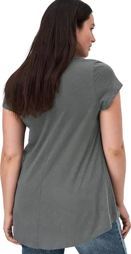 Vista 3 de Ellos Camiseta con estampado Rock & Roll de talla grande para mujer