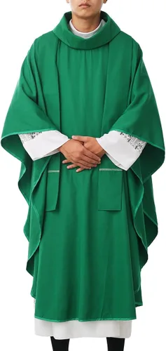 Vista 5 de BLESSUME Esperanza/Espíritu Iglesia Sacerdotes Sólidos Casulla Misas Vestiduras
