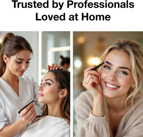 Vista 5 de Beauty Power Pinzas inclinadas de precisión profesional para mujeres, pinzas para hombres y mujeres, pinzas para cejas para cabello encarnado