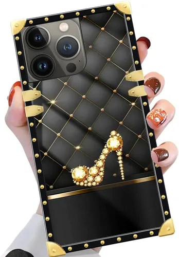 Vista 93 de Funda compatible con iPhone X/Xs, TPU suave de lujo y parte trasera de policarbonato duro para niñas y mujeres, funda protectora a prueba de golpes