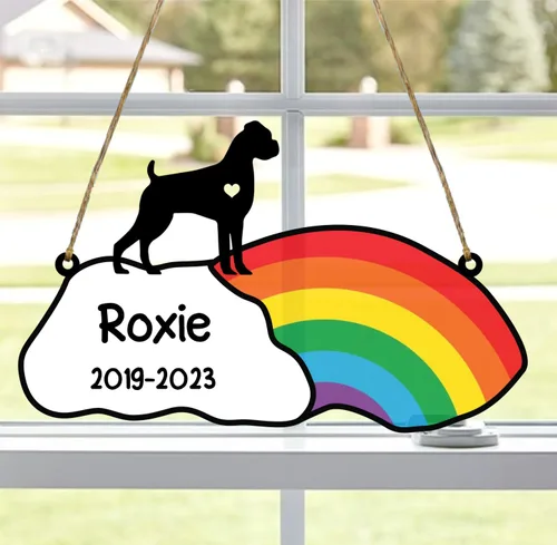 Vista 50 de LOVELYPOD Rainbow Bridge - Regalos conmemorativos para mascotas, regalos conmemorativos para perros afganos por pérdida de sabueso afgano, regalo