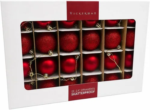 Vista 3 de Vickerman Adorno de Bola de 24" Oro Antiguo, 4 Acabados, 24 por Caja Oro envejecido