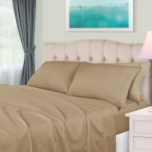Vista 21 de BLUENILEMILLS Juego de ropa de cama ultrasuave de algodón egipcio de fibra larga, 650 hilos, lujoso, elegante, tejido de satén suave, 1 sábana