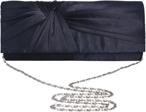 Vista 3 de Adoptfade Bolso de embrague de noche plisado de satén para mujer