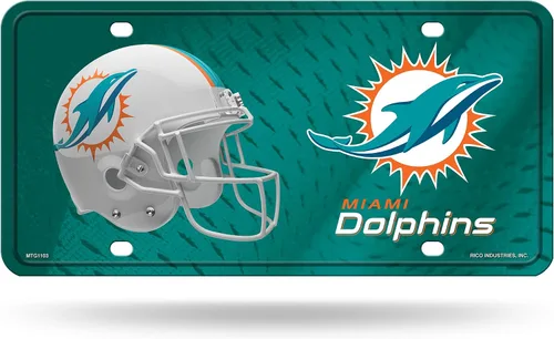 Vista 28 de Rico Industries Placa de matrícula de metal unisex para adultos de la NFL