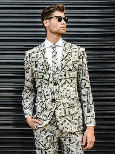 Vista 7 de OppoSuits Disfraz de Cashanova para hombre Negro