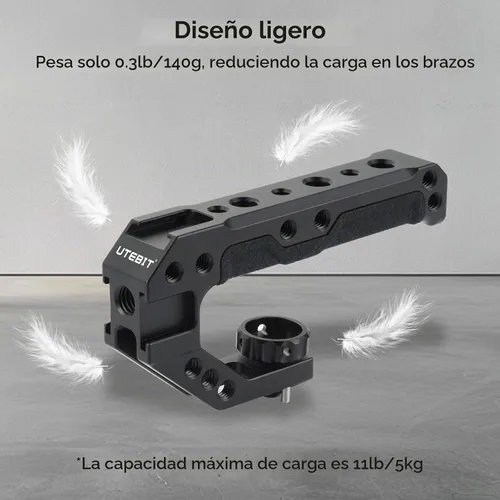 Vista 8 de UTEBIT Mango superior para cámara con pasadores de localización ARRI de 3/8