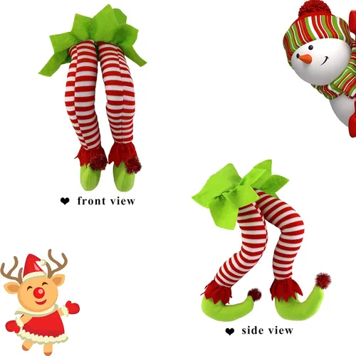 Vista 2 de WEWILL - Piernas de elfo para decoraciones de Navidad (20.0 in)