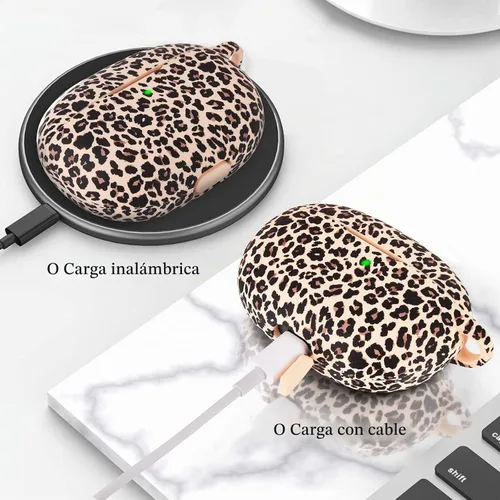 Vista 5 de Funda AIRSPO para Beats Studio Buds/Funda para Beats Studio Buds Plus 2021/2023 de silicona con estampado floral protector para auriculares Beats
